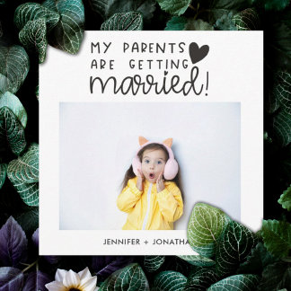 Anuncio Parents getting married child photo save the date