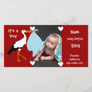 Anuncio Participación de nacimiento Cigüeña It' SA boy