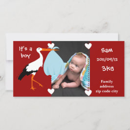 Anuncio Participación de nacimiento Cigüeña It' SA boy