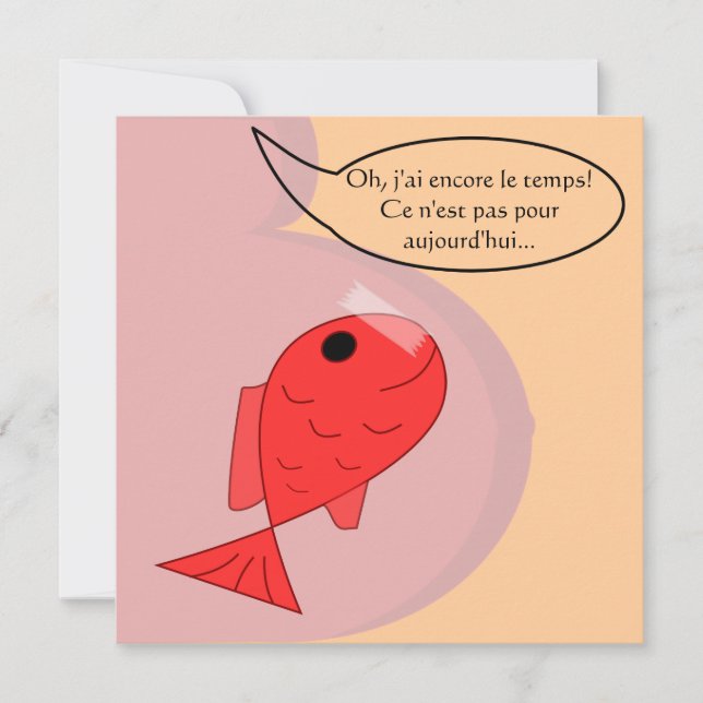 Anuncio Participación de nacimiento “pescado de abril " (Anverso)