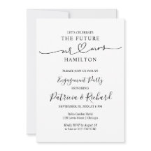 Partido De Compromiso De Caligrafía Negra Y Blanca