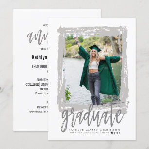 Anuncio Partido de Graduación de Foto Plata con Guión de P