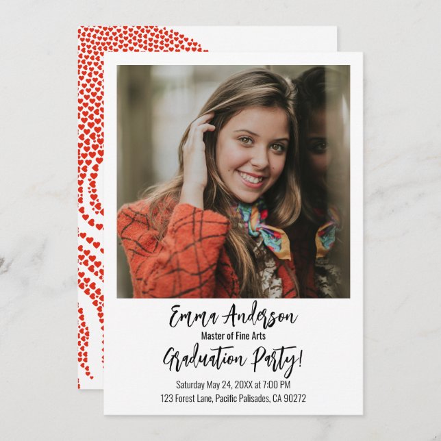 Anuncio Partido de Graduación de Maestría en Bellas Artes (Anverso / Reverso)