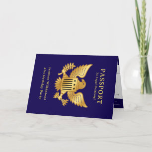 Anuncio Pasaporte Águila Dorada para Cumpleaños de Bebida 