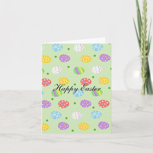 Anuncio Pascua feliz perfecta, huevos (Anverso)
