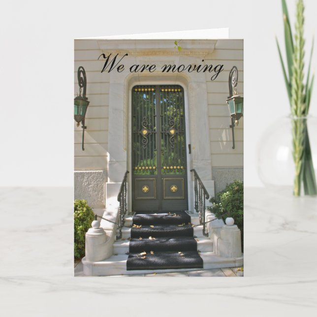 Anuncio Pasos de entrada a una doble puerta Nos estamos mo (Anverso)