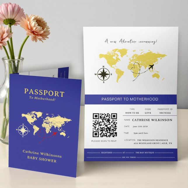 Anuncio Passport To Motherhood Baby Shower Adventure  (Subido por el creador)