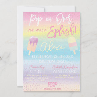Anuncio Pastel Popsicle Birthday Party