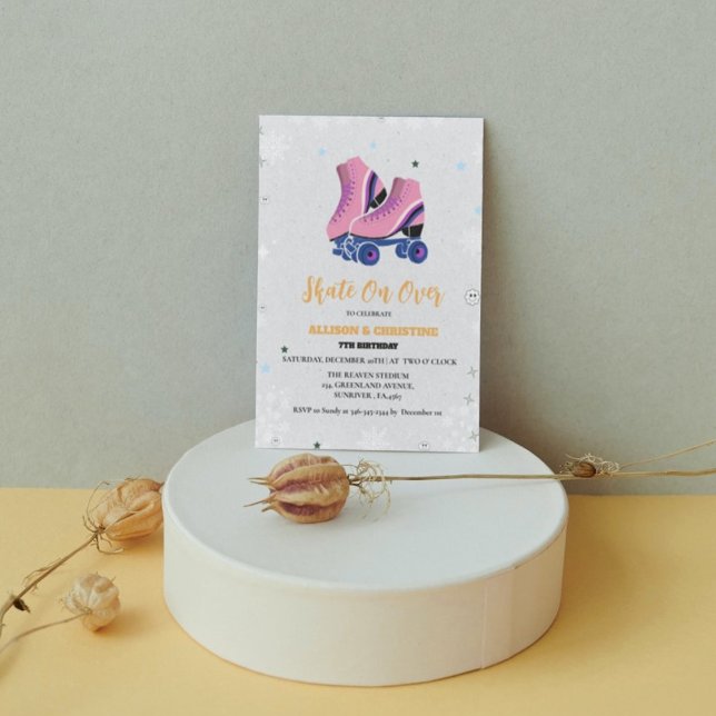 Anuncio Patinaje sobre hielo Twin Winter Birthday Skate On (Subido por el creador)