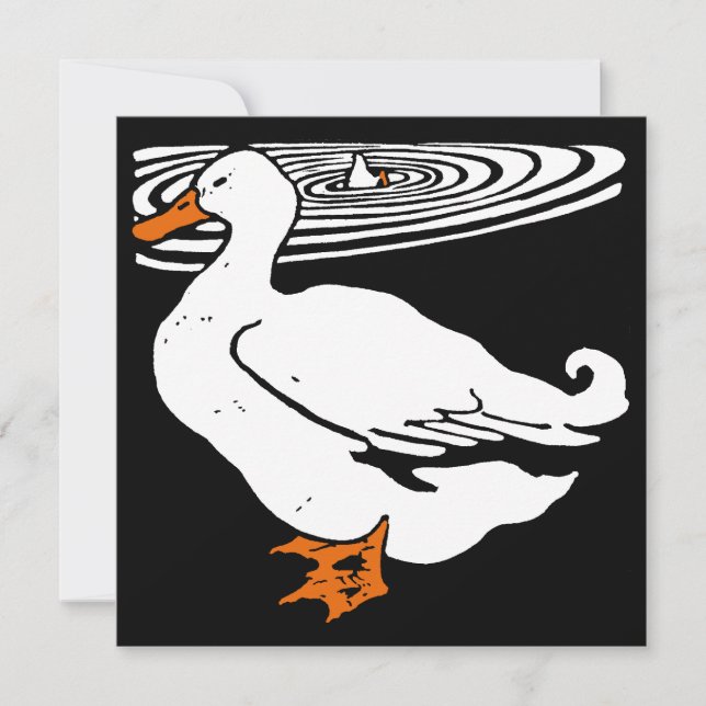 Anuncio Patos de animales de la granja Woodcut de Victoria (Anverso)