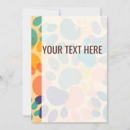 Anuncio Patrón colorido Perro Pintura Impresiones Invitaci