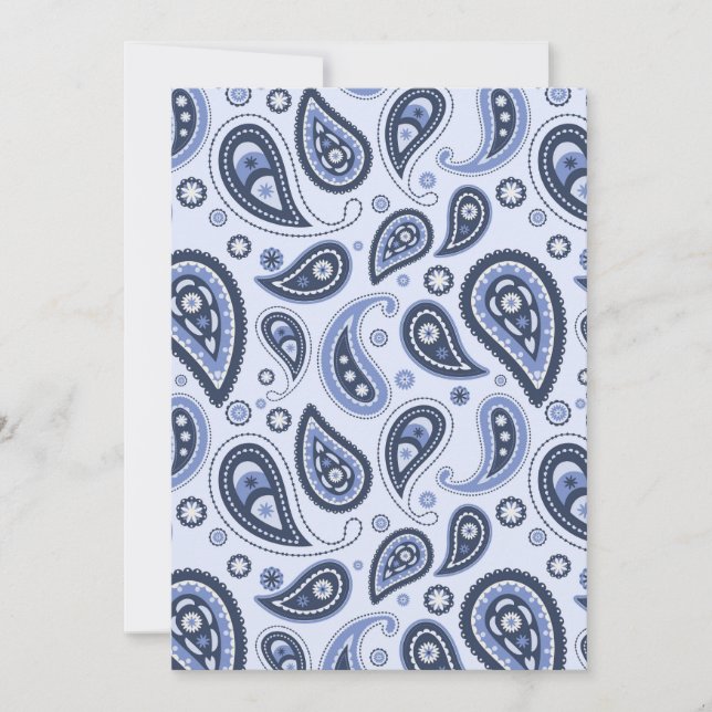 Anuncio Patrón de paisley azul (Anverso)