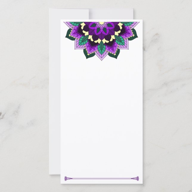 Anuncio Patrón Mandala 02 en morado (Anverso)