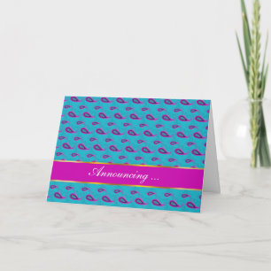 Anuncio Patrón paisley de pavo real y magenta