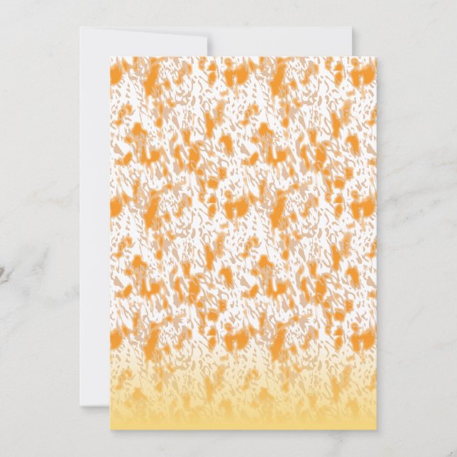 Anuncio Patrón textil con un vibrante naranja y gol (Anverso)