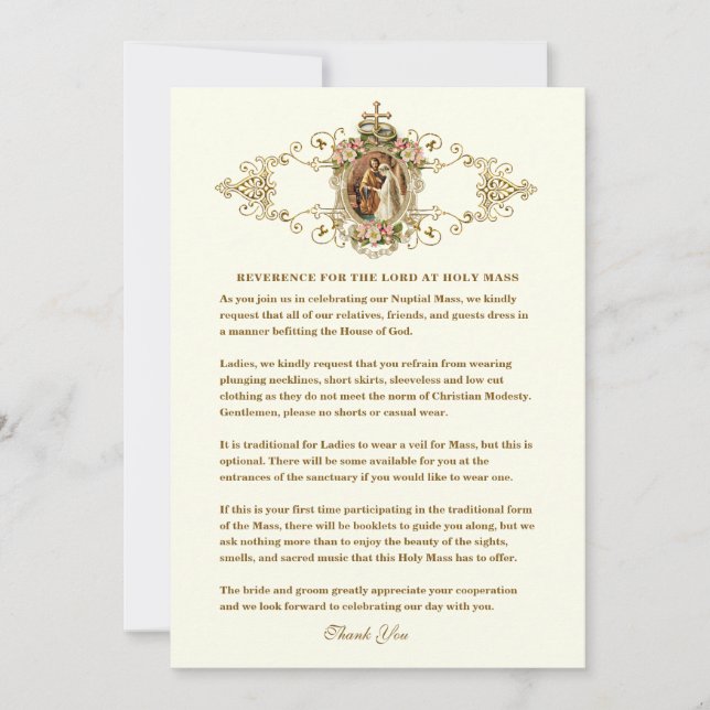 Anuncio Pautas de reverencia para nuestro Señor en la Misa (Anverso)