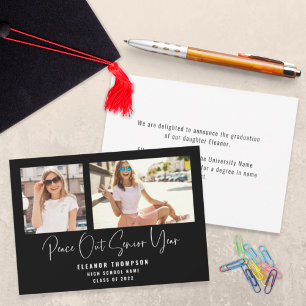 Anuncio Peace Out 2 Photo Script 2022 Black Graduation An