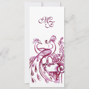 Anuncio PEACOCKS EN AMOR MONOGRAMA rojo burdeos rosa blanc