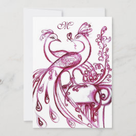 Anuncio PEACOCKS EN AMOR MONOGRAMA rojo burdeos rosa blanc