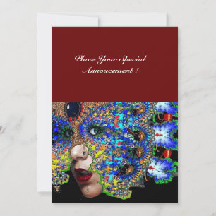 Anuncio Pelota de Mascaradas EPHEMERAL Mardi Gras, Máscara