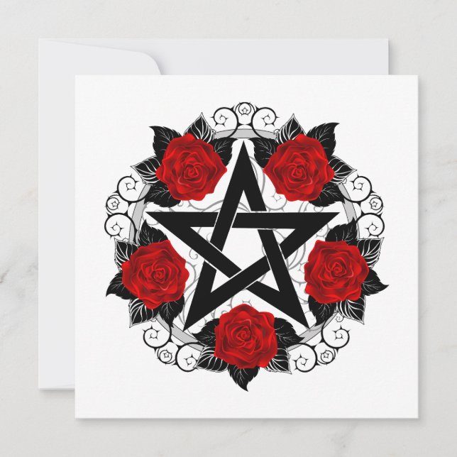 Anuncio Pentagram con rosas rojas (Anverso)