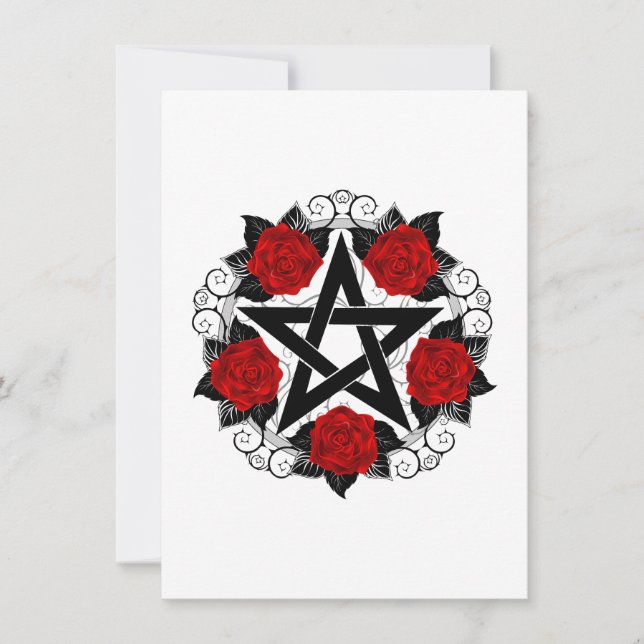 Anuncio Pentagram con rosas rojas (Anverso)