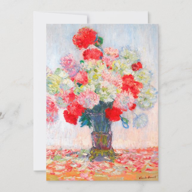 Anuncio Peonías de Monet (Anverso)