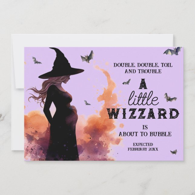 Anuncio Pequeña Personalizado de WIzzard Halloween foto em (Anverso)