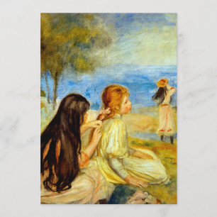 Anuncio Pequeñas niñas junto al mar bello arte de pintura 