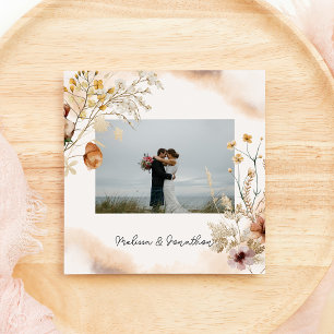 Anuncio Pequeño Boda de Floral Botánica Vintage recién cas