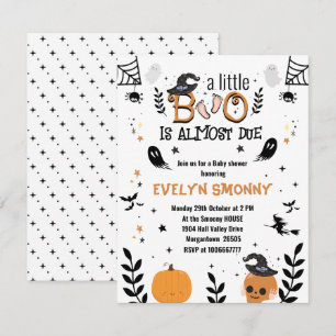 Anuncio pequeño boo bebé Baby shower Halloween