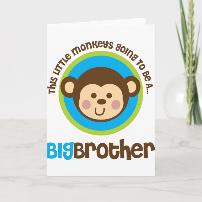 Anuncio Pequeño mono que va a ser un hermano mayor (Anverso)