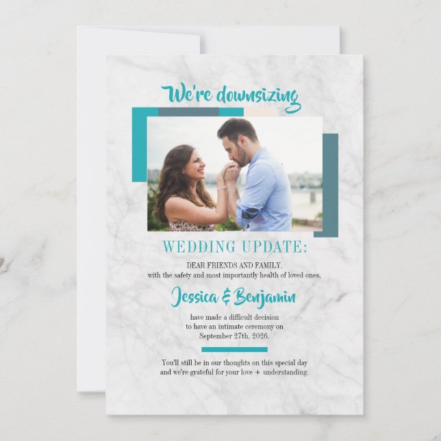 Anuncio Pequeños Invitados Sencilla Foto de Boda (Anverso)