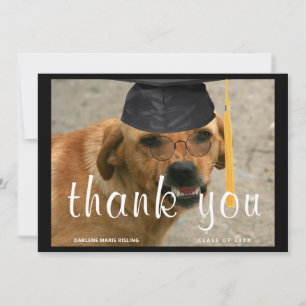 Anuncio Perro de graduación personalizado con Tassel