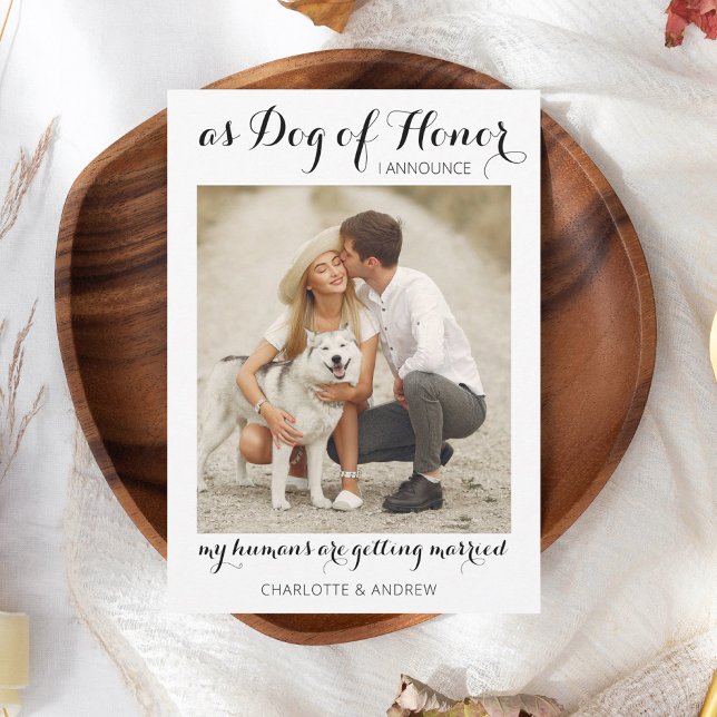 Anuncio Perro De Honor Mascota Boda Compromiso Moderno De  (Subido por el creador)