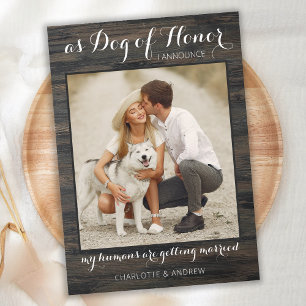 Anuncio Perro Rústico De Honor Mascota Boda Foto Compromis