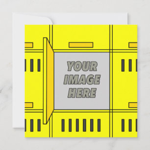 Anuncio Personalizable Abrir marco de localizador amarillo