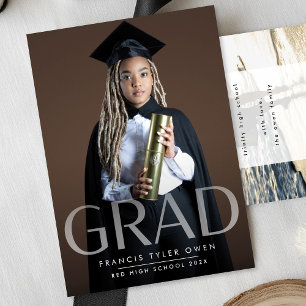 Anuncio Personalizable Faded BOLD GRAD Photo Class of
