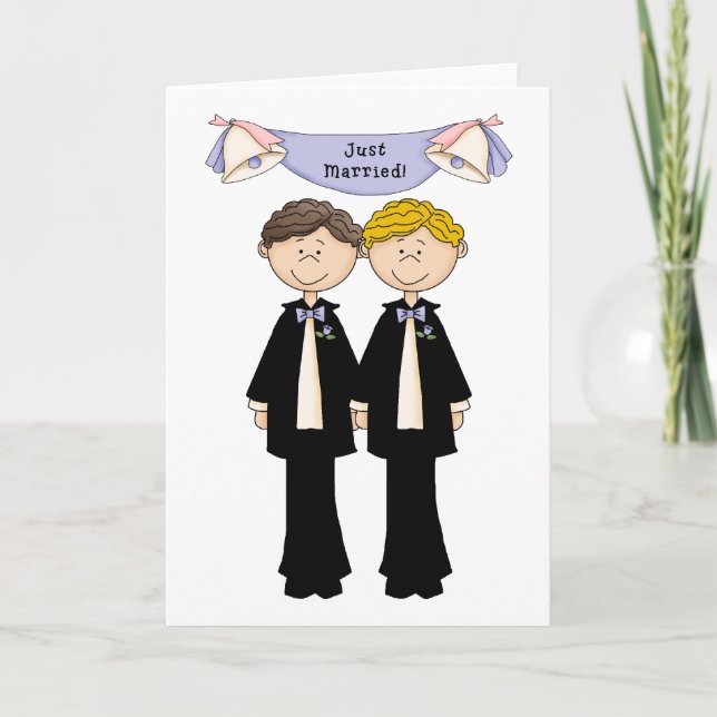 Anuncio Personalizable Hombre Gay recién casado Boda (Anverso)