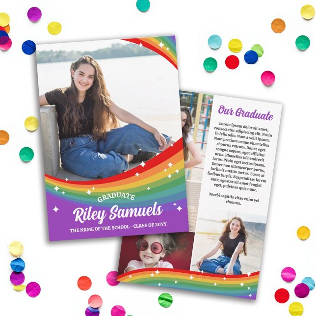 Anuncio Personalizado arcoiris esparce 5 fotos de graduaci (Subido por el creador)