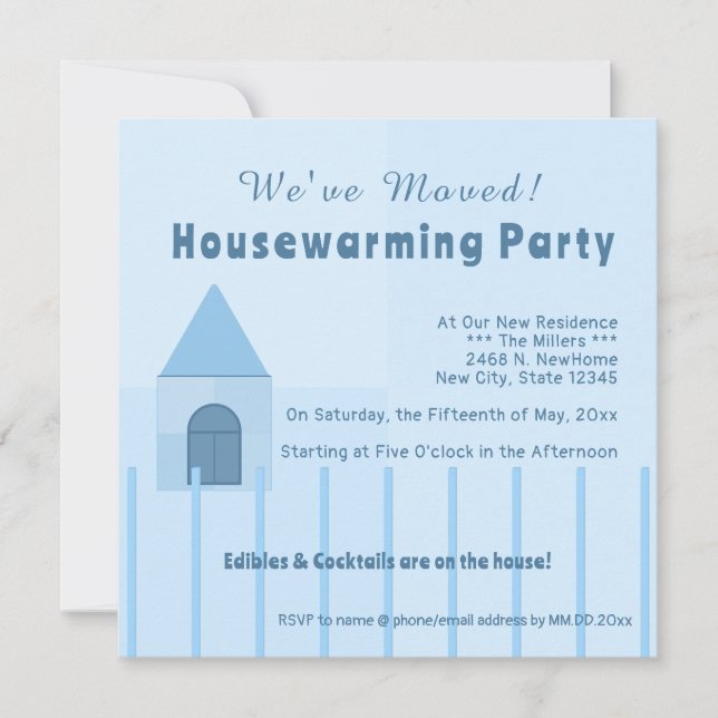 Anuncio Personalizado Casa Azul y Fiesta de Calentamiento  (Anverso)