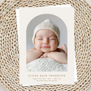 Anuncio personalizado de arco luz simple dos foto bebé