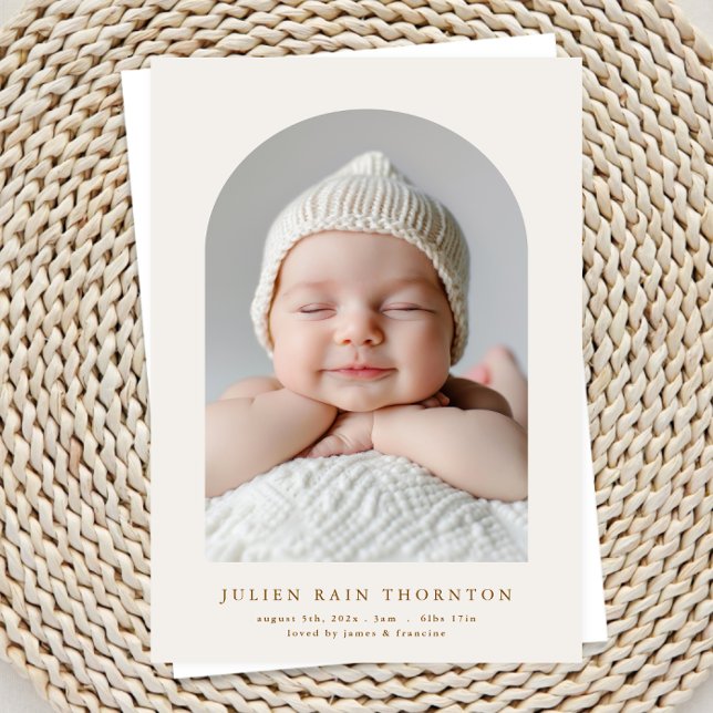 Anuncio personalizado de arco luz simple dos foto bebé (Subido por el creador)