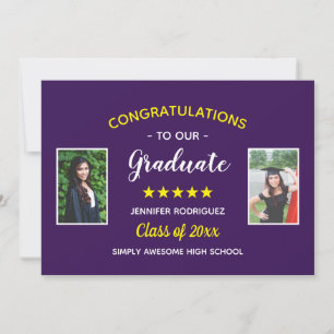 Anuncio Personalizado de Graduación 2 Foto Felicitaciones