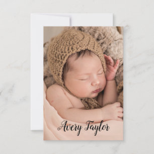 Anuncio Personalizado de moda Nombre de foto bebé guión na