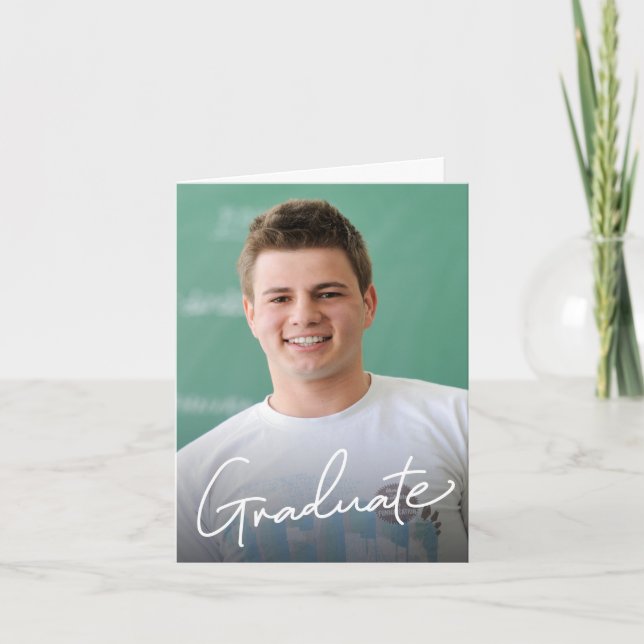 Anuncio Personalizado graduado de secundaria masculina (Anverso)