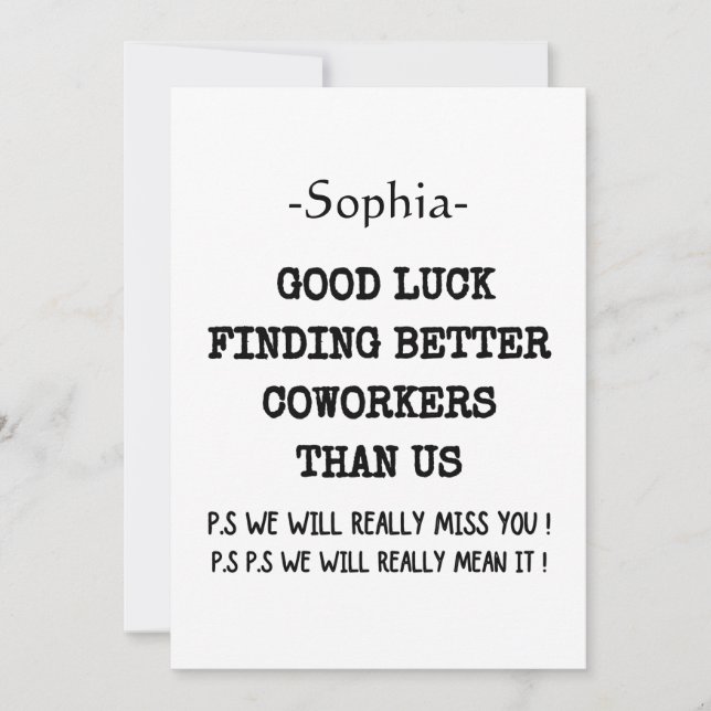 Anuncio Personalizado: Jefe de Coworker deja cita graciosa (Anverso)