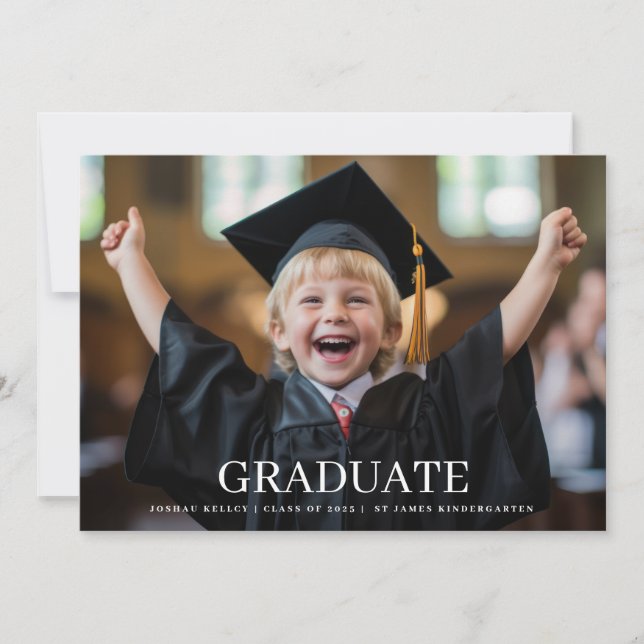 Anuncio Personalizado Kindergarten 3 Photo Classic Graduad (Anverso)