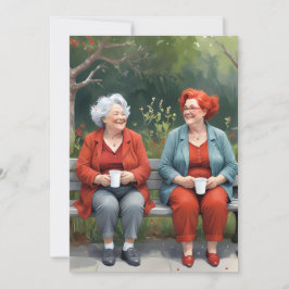 Anuncio Personalizado Mejor Amigo Miss You Old Ladies Card
