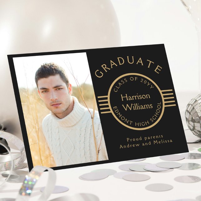 Anuncio Personalizado moderno de bandas de oro graduado de (Subido por el creador)